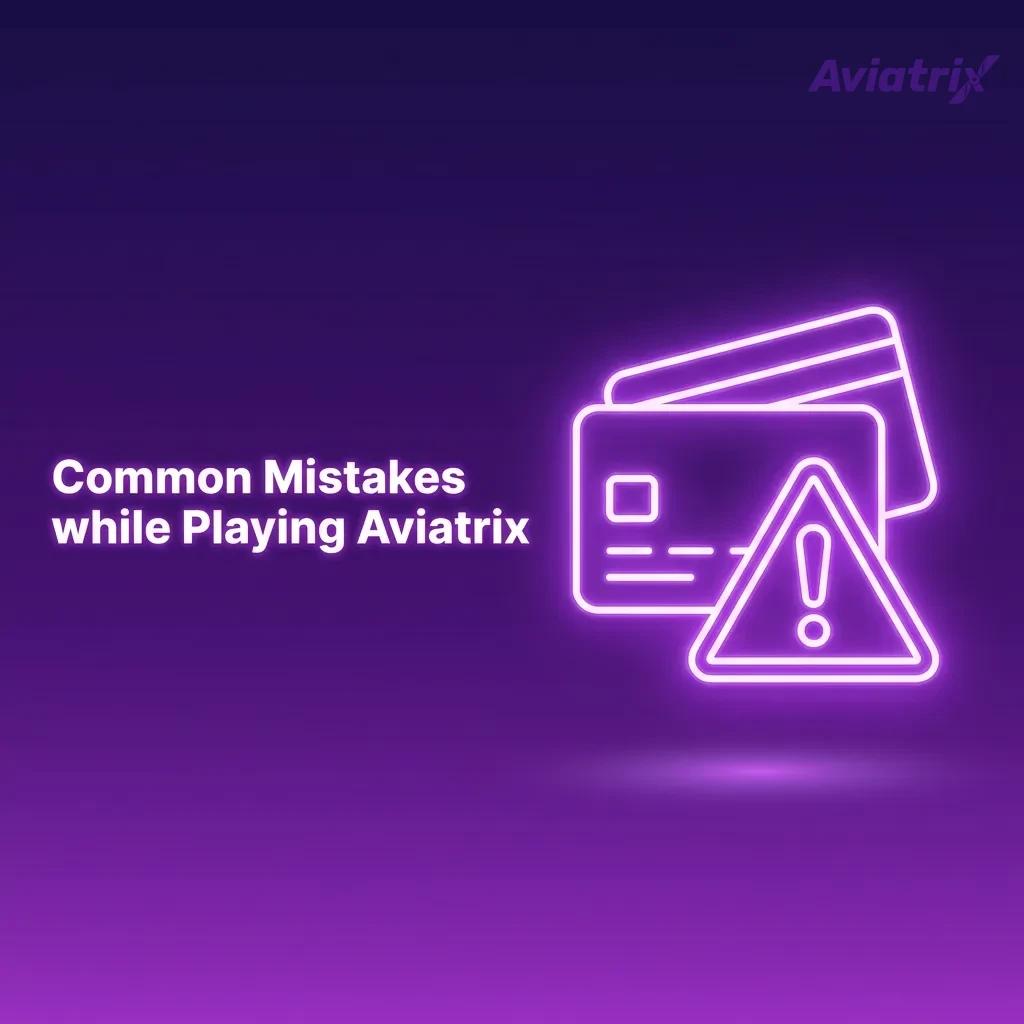 Illustration of Aviatrix game plane with warning icons highlighting common betting and emotional decision mistakes