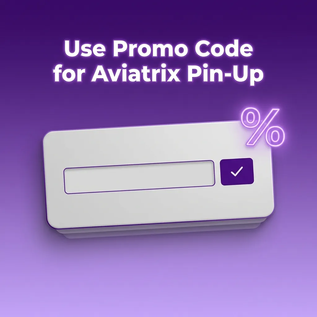 Promo code AVIATRIXPINUP highlighted on Aviatrix casino promo banner for Indian users
